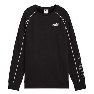 Puma Mens Crew Neck Relaxed Fit Sport Sweatshirt / Black